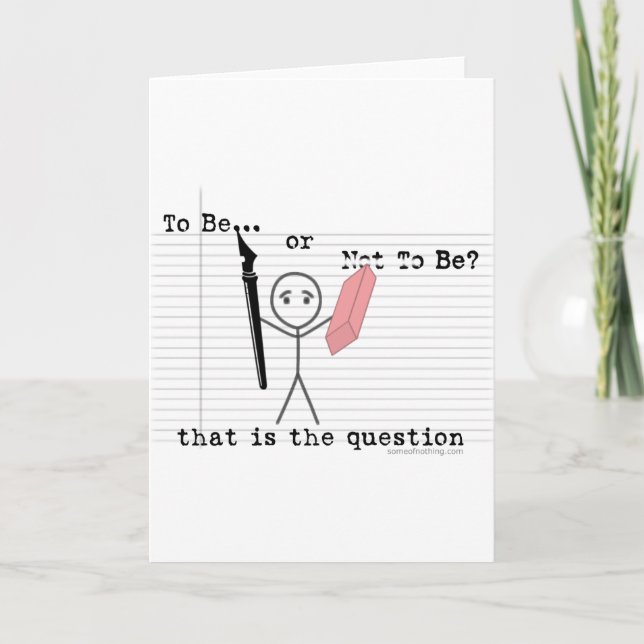 Tarjeta Para ser o no ser (Anverso)