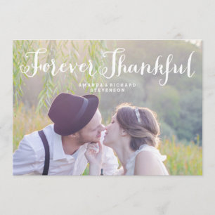 TARJETA PARA SIEMPRE AGRADECIDA DE LA FOTO DE LA