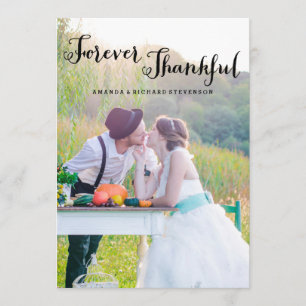 TARJETA PARA SIEMPRE AGRADECIDA DE LA FOTO DE LA