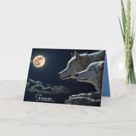 Tarjeta Para siempre… Dos lobos y una Luna Llena