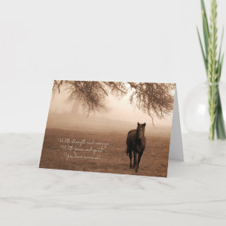 Tarjeta para sobrevivientes de cáncer de caballo sentiment