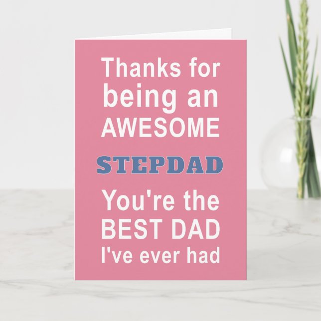 Tarjeta para Stepdad (Anverso)