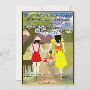 Tarjeta para su hermana