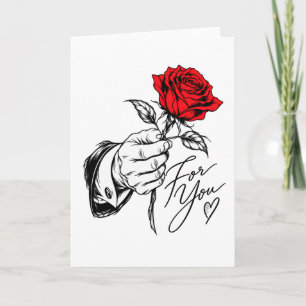 Tarjeta Para Ti – Rosa Roja Romántica