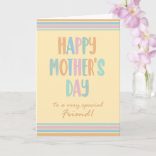 Tarjeta Para tipografía y franjas de Día de la Madre de am