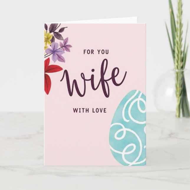 Tarjeta para tu esposa con amor (Anverso)