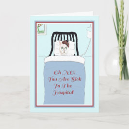 Tarjeta para un gato en el hospital de animales