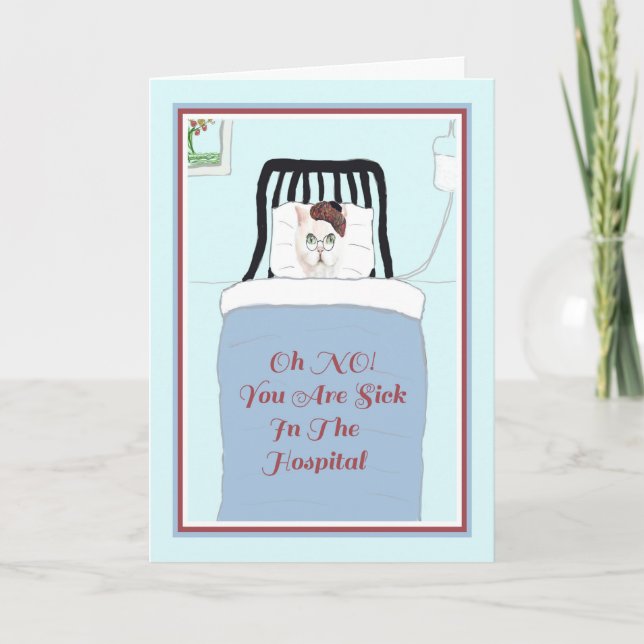 Tarjeta para un gato en el hospital de animales (Anverso)