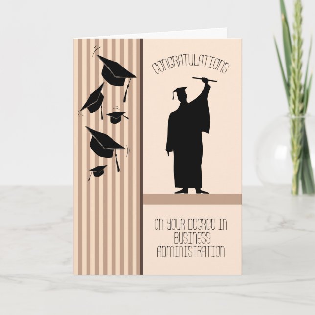 Tarjeta para un grado en administración de negocio (Anverso)