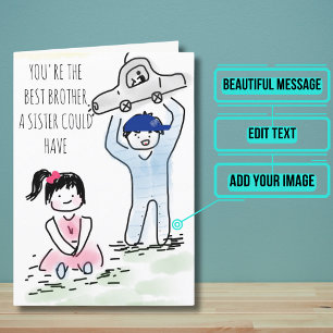 Tarjeta para un hermano de una hermana