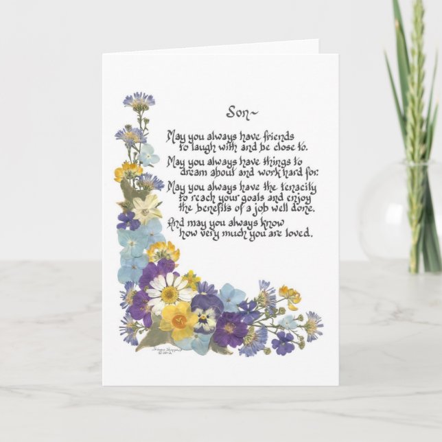 Tarjeta Para un hijo... (Anverso)