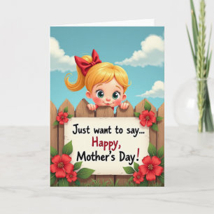 Tarjeta para un niño en el día de la madre