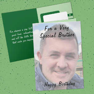Tarjeta Para una foto de un hermano muy especial de cumple