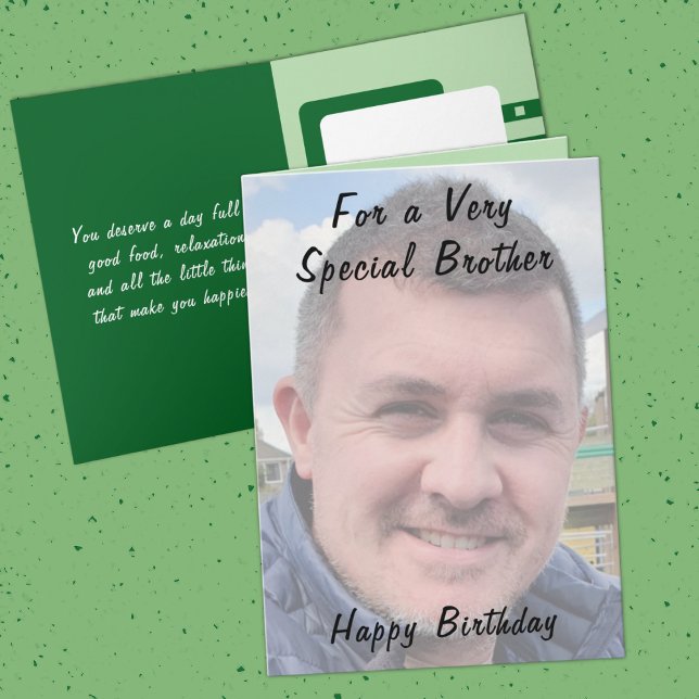 Tarjeta Para una foto de un hermano muy especial de cumple (Subido por el creador)