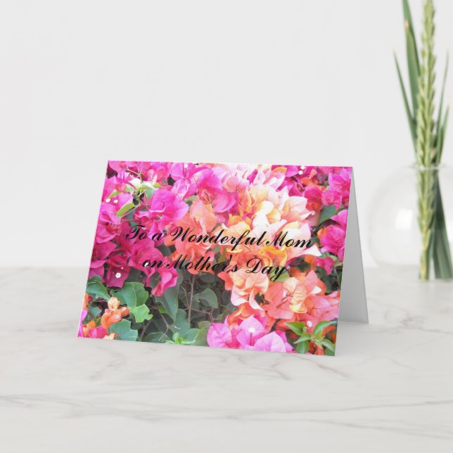 Tarjeta Para una mamá maravillosa... (Anverso)