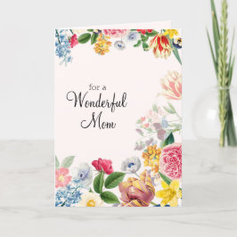 Tarjeta Para una maravillosa mamá suaves tulipanes florale