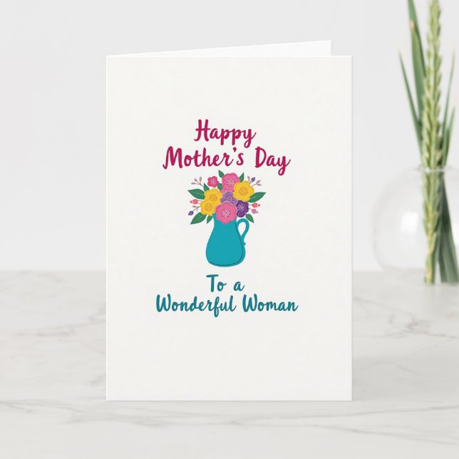 Tarjeta para una mujer maravillosa (Anverso)