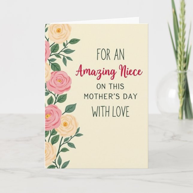 Tarjeta para una Sobrina Dulce y Asombrosa (Anverso)