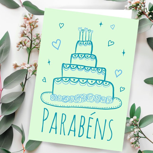 Tarjeta Parabens de Noivado Casamento Bolo de Noiva Belo (Parabens de Noivado Casamento Bolo de Noiva Belo Card
)