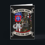 Tarjeta Paracaidista de la 82ª División Aerotransportada S<br><div class="desc">Alas de paracaidista de la 82ª División Aerotransportada Salto de Fort Bragg</div>