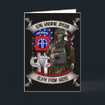 Tarjeta Paracaidista de la 82ª División Aerotransportada S<br><div class="desc">Alas de paracaidista de la 82ª División Aerotransportada Salto de Fort Bragg</div>