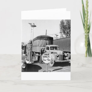 Tarjeta Parada de camiones de los años 40