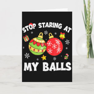 Tarjeta Parada Divertida Deja De Mirar Mi Sucia Navidad Pa