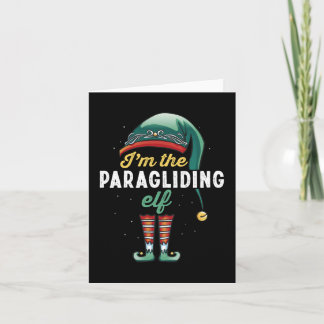 Tarjeta Paragliding Elf Family Matching Christmas Gift