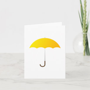 Tarjeta Paraguas amarillo
