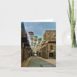 Tarjeta Paraguas arcoiris