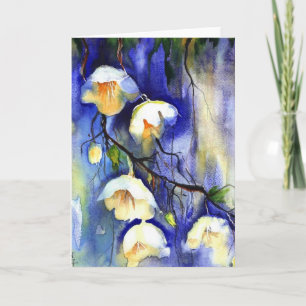 Tarjeta paraguas blancos del cielo