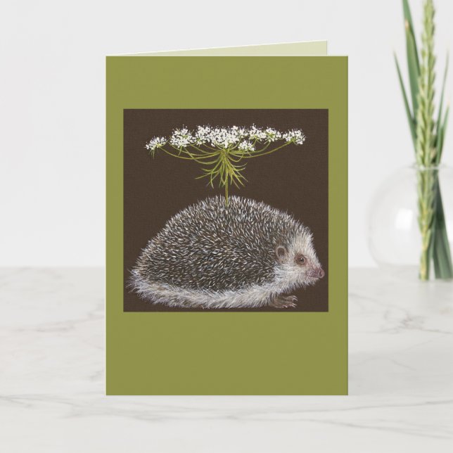 Tarjeta paraguas Hedgehog (Anverso)