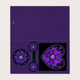 Tarjeta Paraguas morados y corazones .7