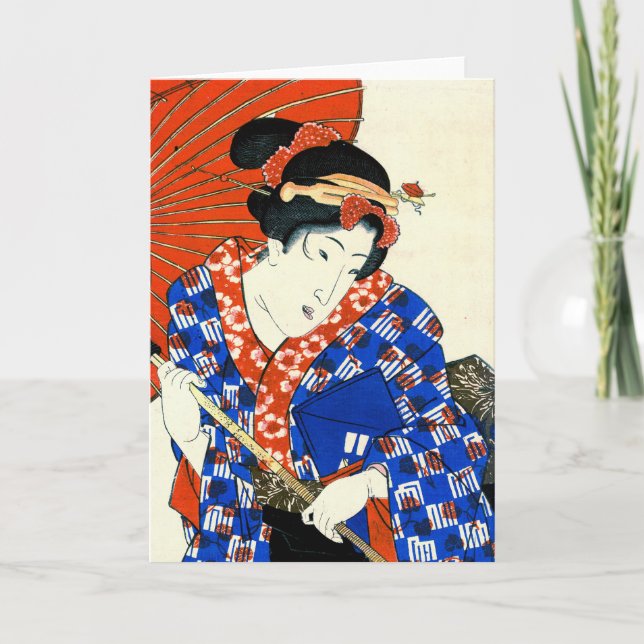 Tarjeta Paraguas Rojo 1843 (Anverso)