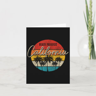 Tarjeta Paraíso costero de California Superficie de palmer