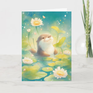 Tarjeta Paraiso de Nenúfares de Nutria