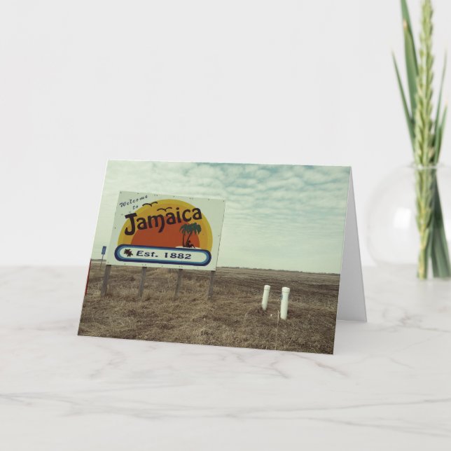 Tarjeta Paraíso divertido de la playa de Jamaica de la (Anverso)