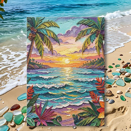Tarjeta Paraíso Tropical | Feliz Aniversario