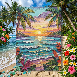Tarjeta Paraíso Tropical   Pensando en Ti