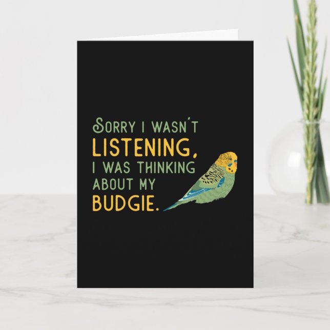 Tarjeta Parakeet Lover Acerca De Mi Budgerigar Budgie (Anverso)