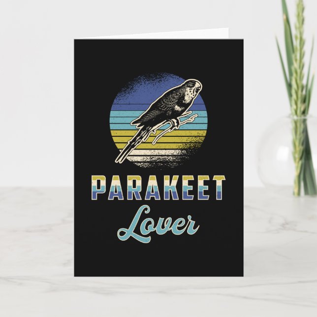 Tarjeta Parakeet Lover Aves Aves Mascota Budgerigar Budgie (Anverso)