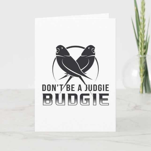 Tarjeta Parakeet Lover Judgie Budgerigar Aves Mascotas (Anverso)