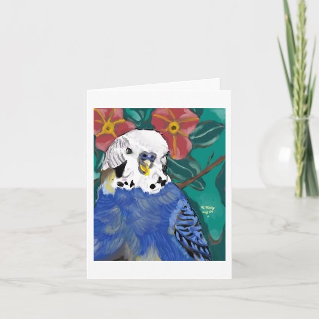 Tarjeta Parakeet notecard (Anverso)