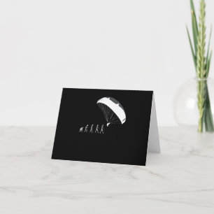 Tarjeta Parapente en paracaídas en alza