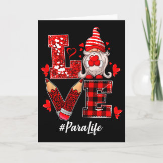 Tarjeta Paraprofesional Para Squad Love Gnome Feliz Valen