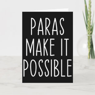 Tarjeta Paras Hacen que sea Posible Agradecimiento al Prof