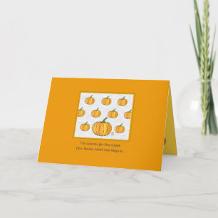 Tarjeta Parche de calabaza caprichosa en Plaza Halloween