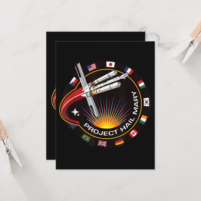 Tarjeta Parche de misión espacial (Anverso/Reverso In Situ)