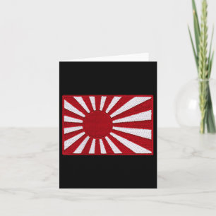 Tarjeta Parche de vintage retro de la bandera japonesa de 