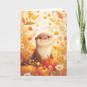 Tarjeta Parche Otter Pumpkin